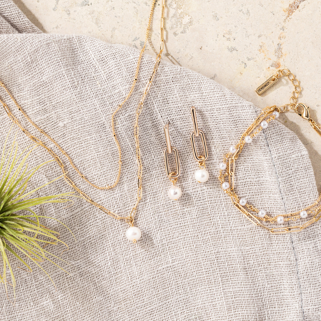 Pearls from Within Boxed Gold Earrings - Gold by Demdaco