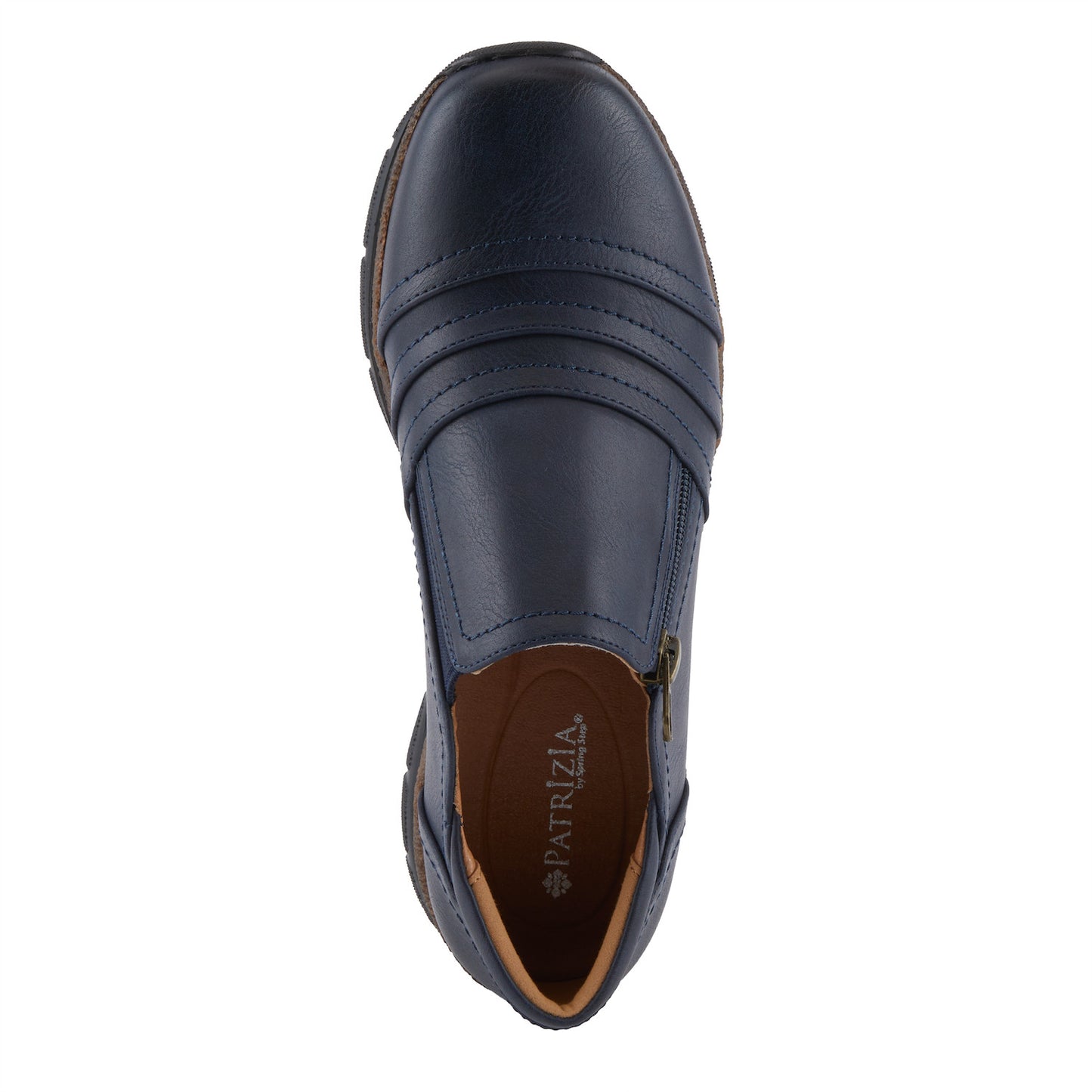 Rigny Navy Slip On Wedge Shoe by PATRIZIA