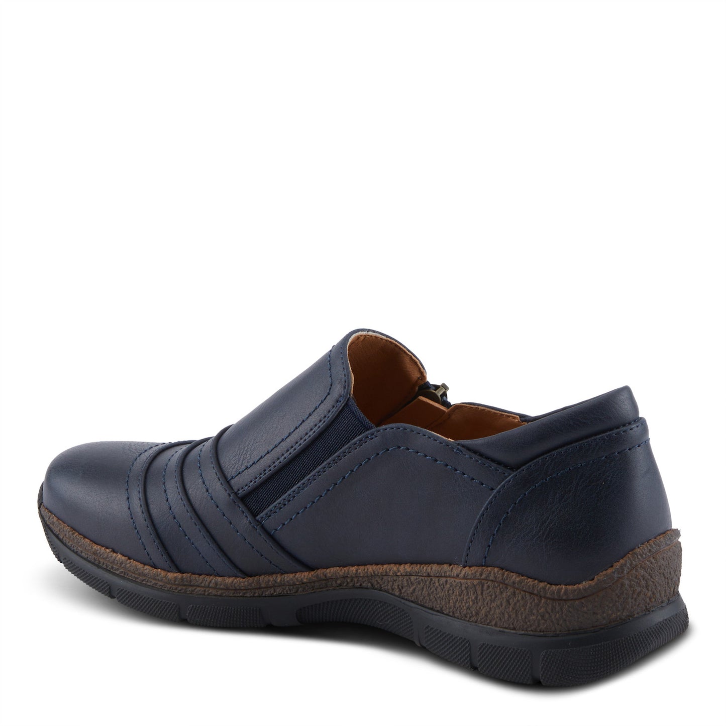 Rigny Navy Slip On Wedge Shoe by PATRIZIA