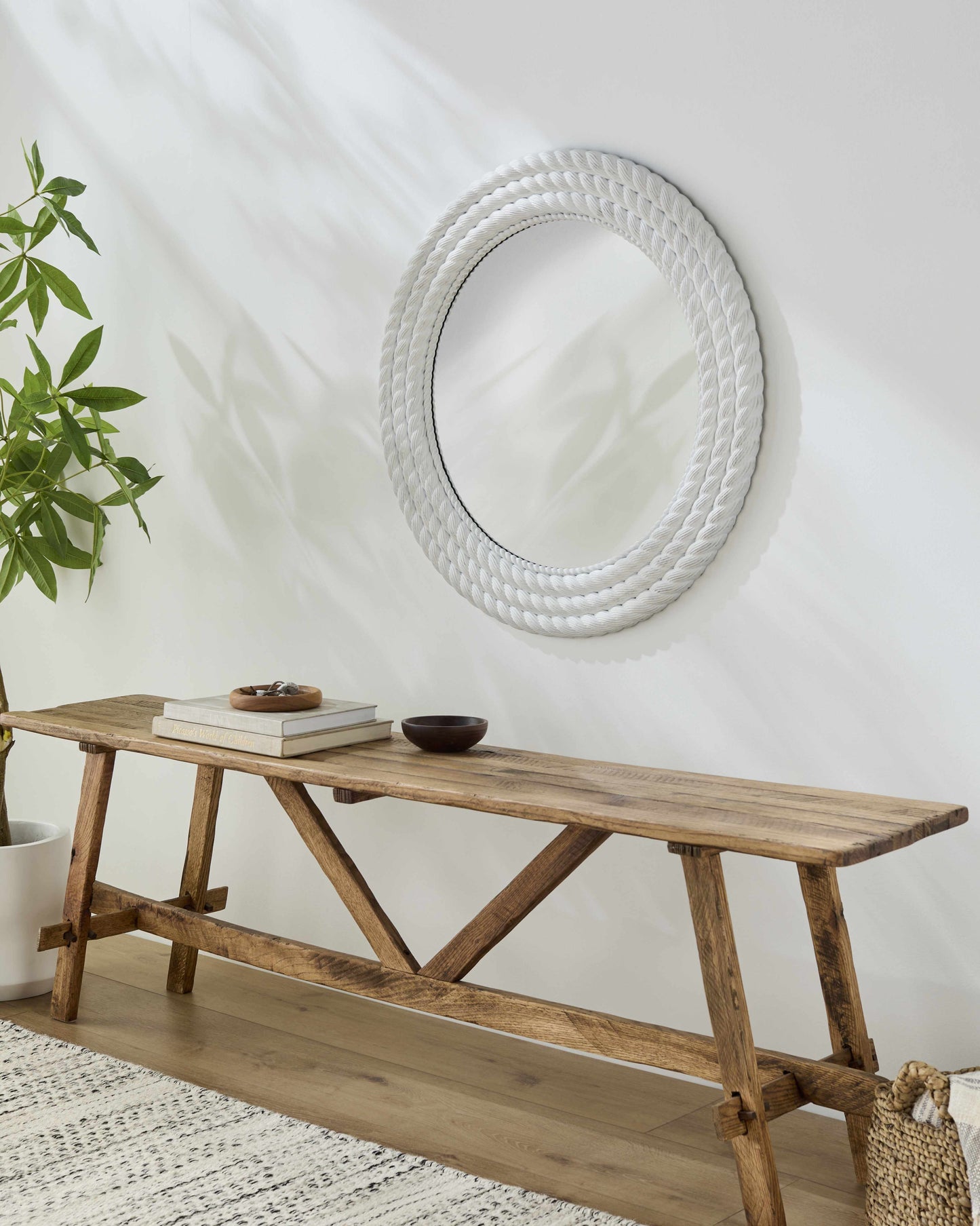 Polverigi Round White Mirror