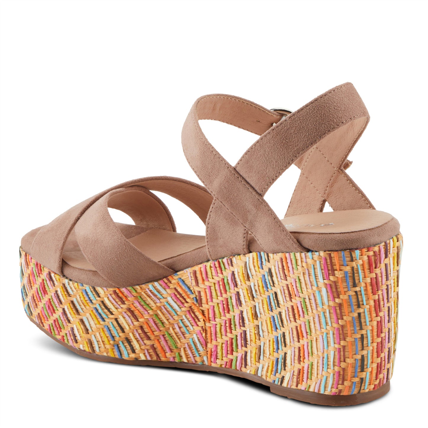 RAINBOWFUN-MVE Mauve Wedge Heel Sandal by Patrizia Size: 7.5-8 (38)