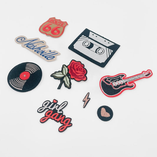 Rock On Iron On Patch Bundle(9 pcs)