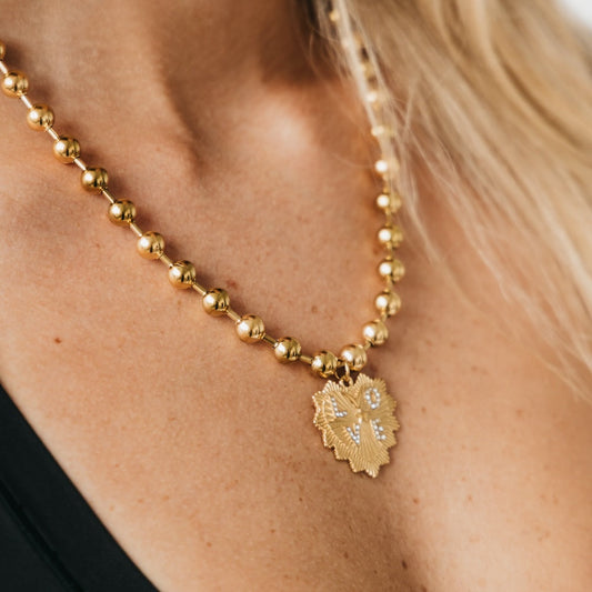 Sunburst Heart Love Pendant Necklace - WATERPROOF