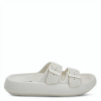 Bubbles White waterproof slides by Flexus