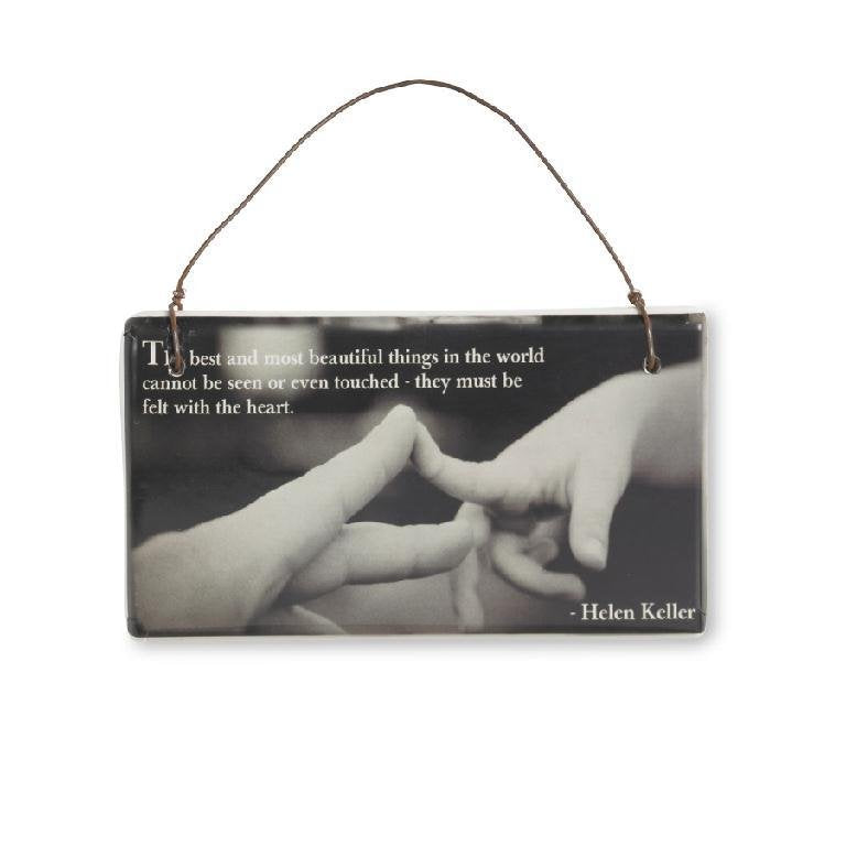 4in Black&White Fingers Touching Ornament