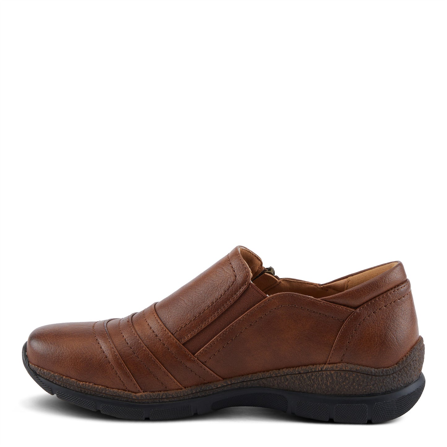 Rigny Medium Brown Slip On Wedge Shoe by PATRIZIA