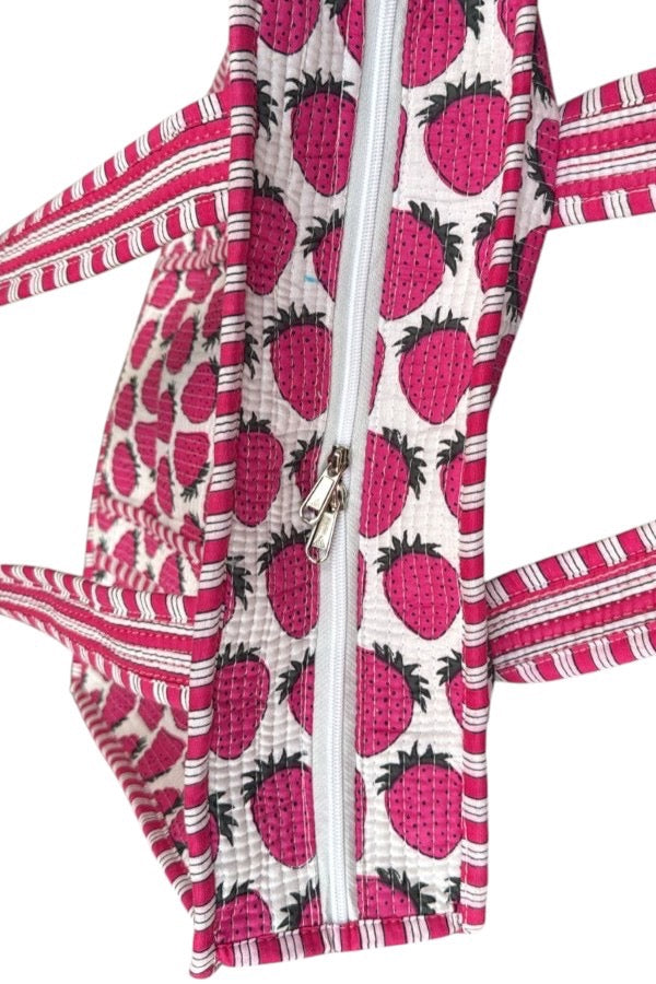 SC - ETA 3/2 - Addison Strawberry Print Tote Bag