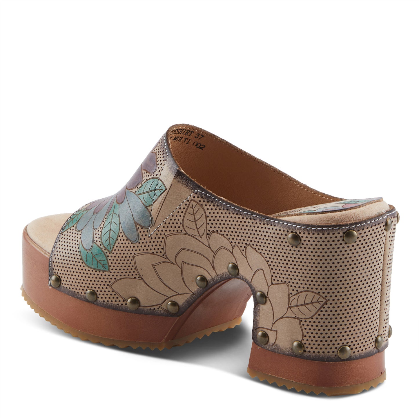 TEESHIRT Beige Multi Platform Sandal by L`ARTISTE