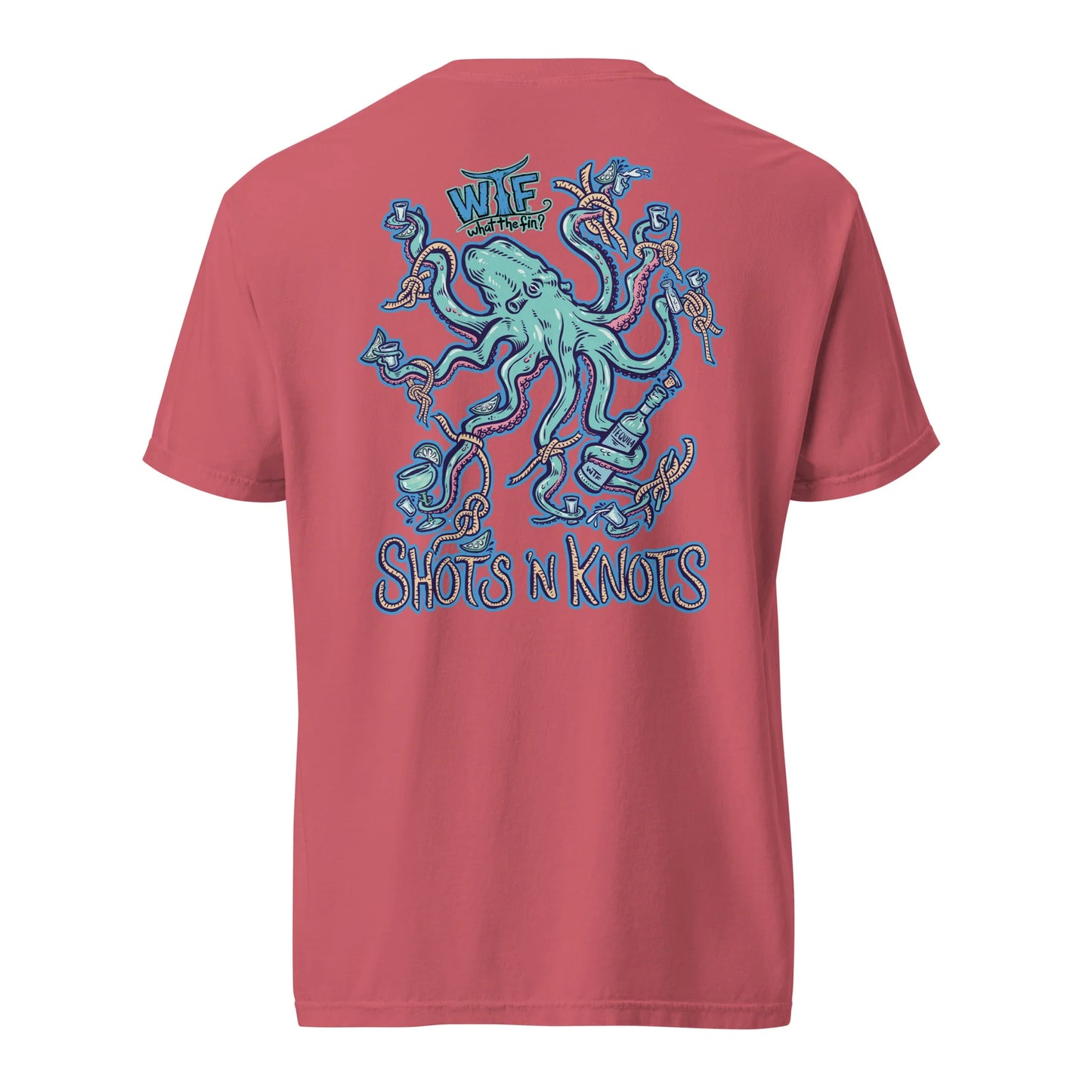 Shots N Knots S/S Cotton Tee Coral What The Fin Cotton Tee