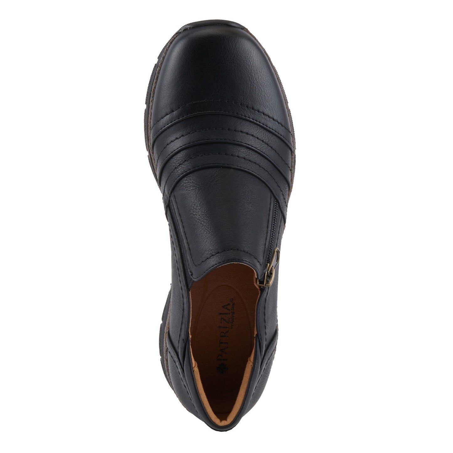 Rigny Black Slip On Wedge Shoe by PATRIZIA