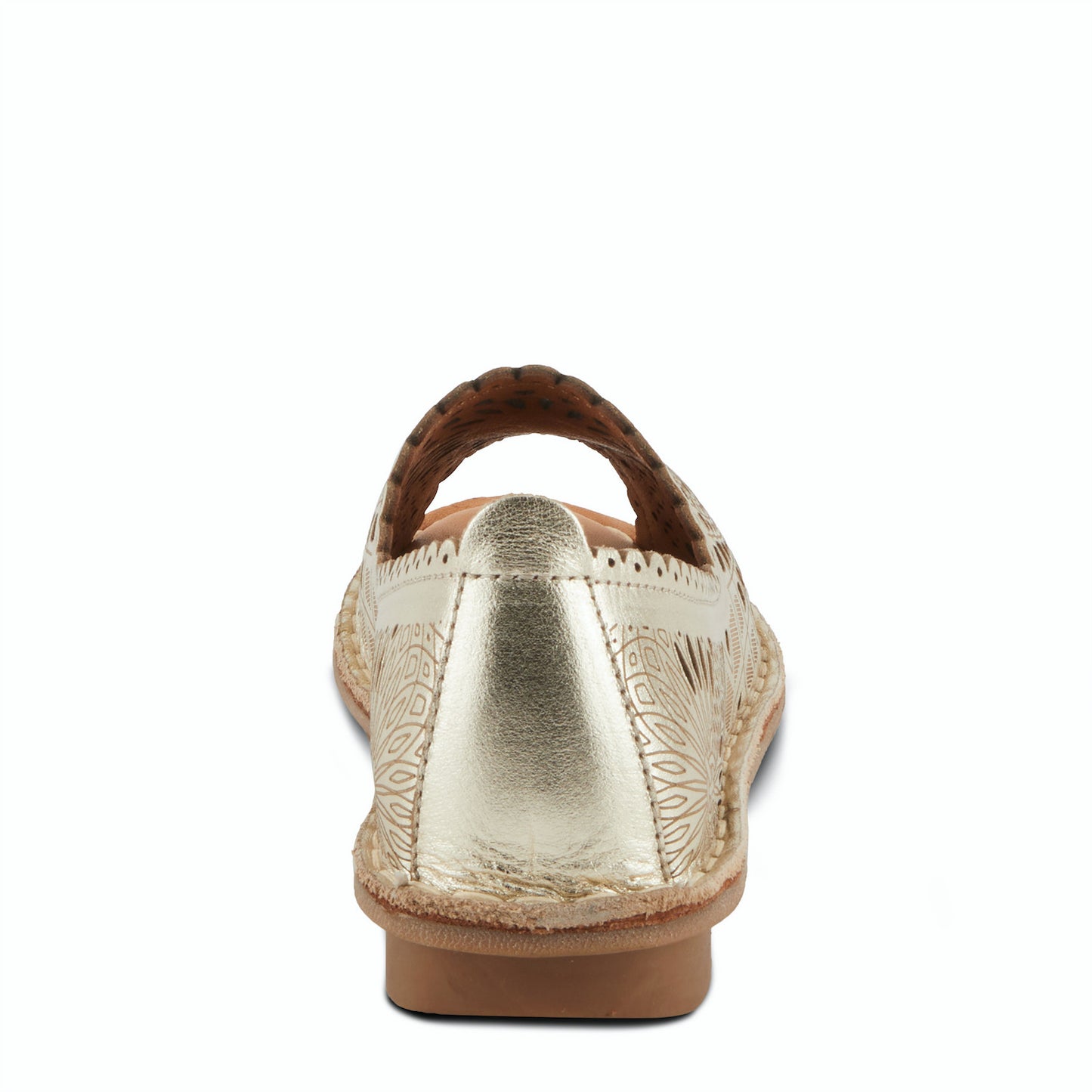 BRANDAL GOLD Slip On Wedge Shoe Spring Step Style
