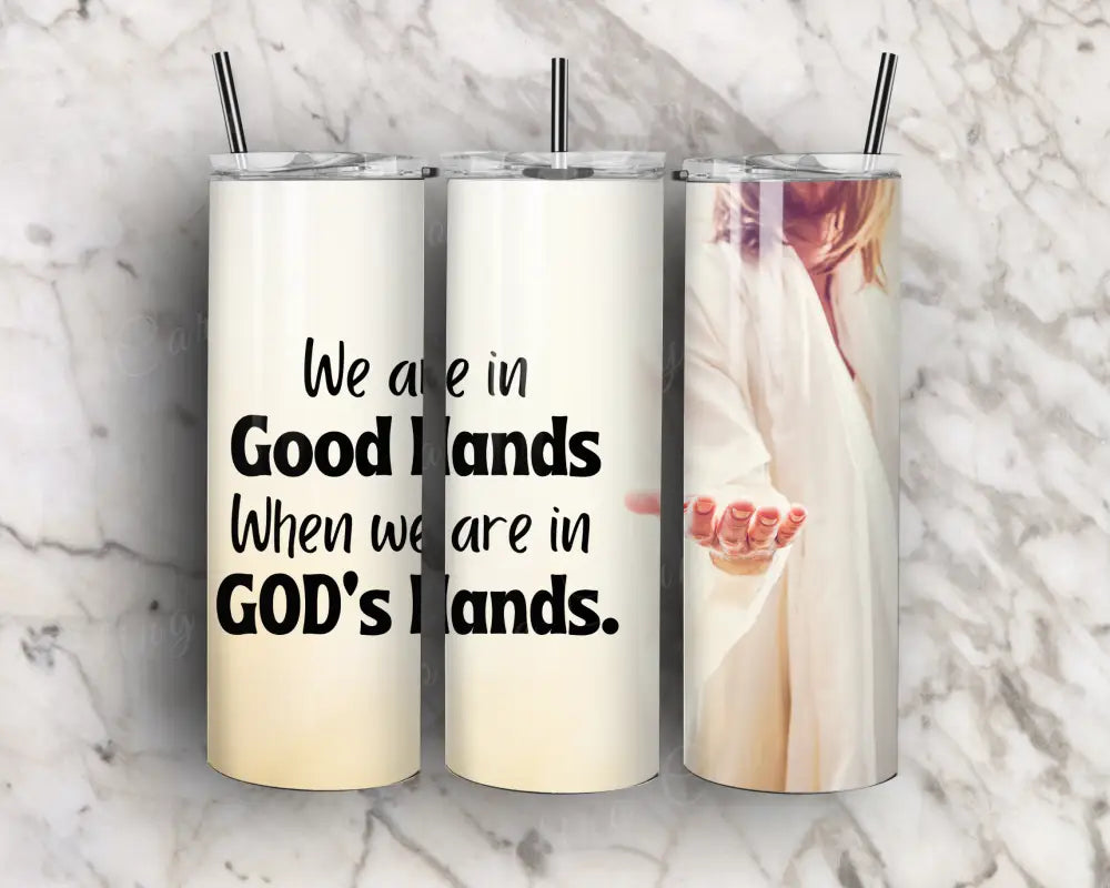 We Are In God's Hands – White