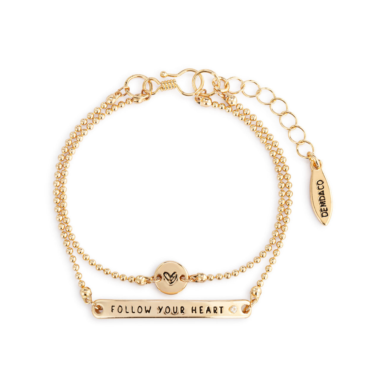 Winnie-the-Pooh Layered Bracelet - Follow Your Heart by Demdaco - The Feet always know where the heart wants to go