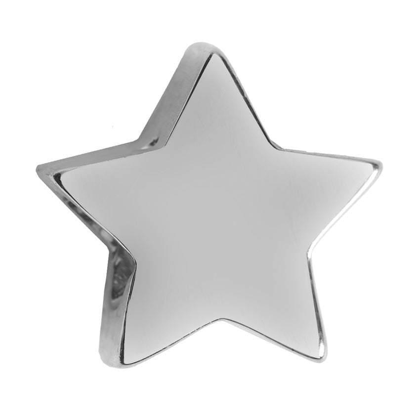 SILVER STAR CHARM - ADORABLE PLATED METAL CHARM