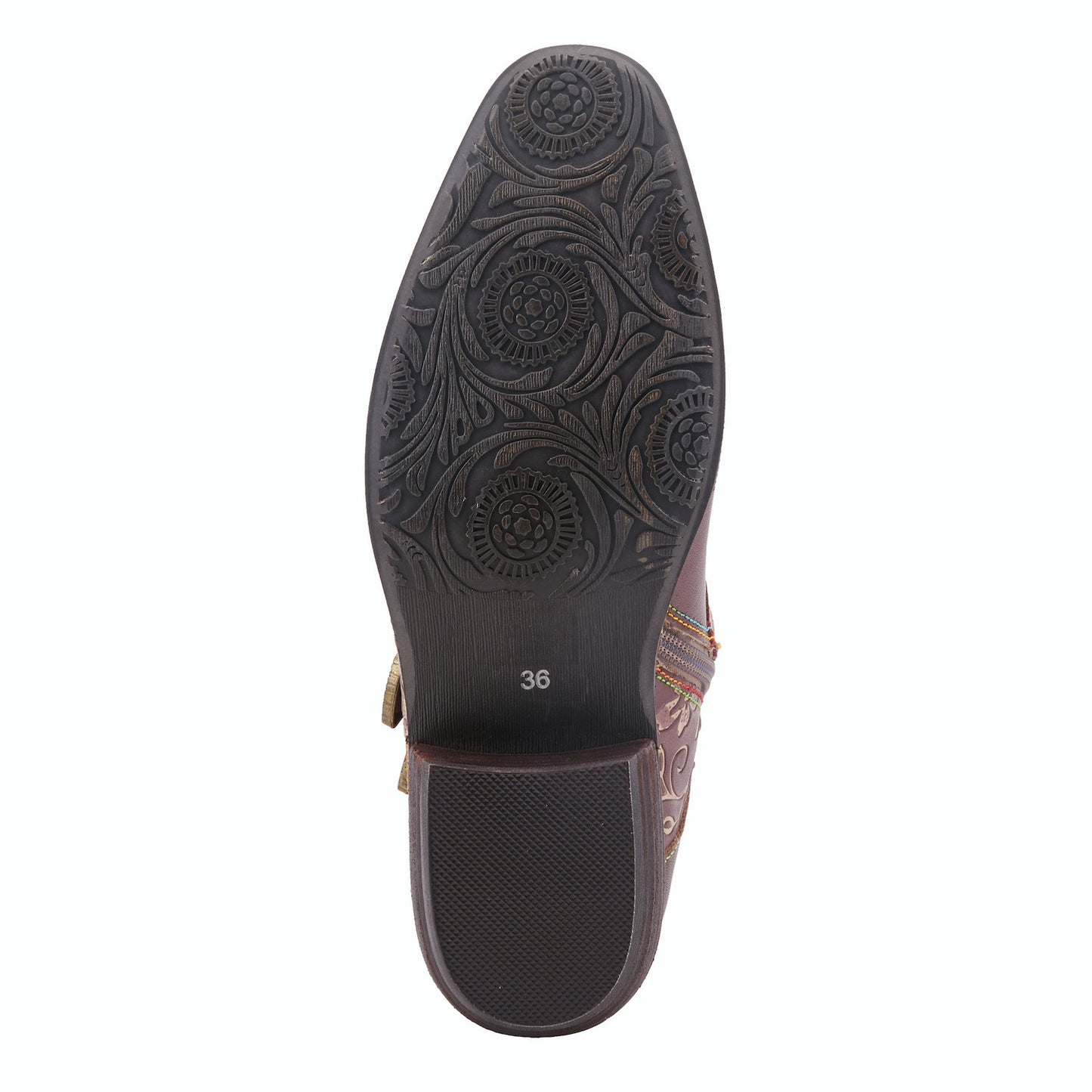 RODEHA BOOTS - Brown Victorian-inspired booties by L`ARTISTE