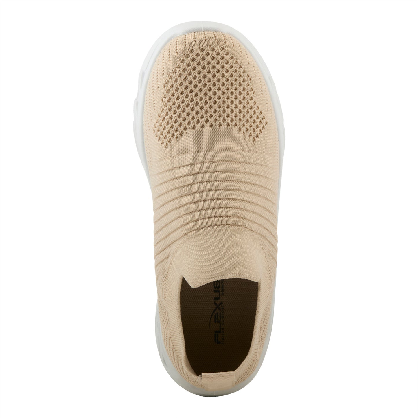 SCRUGGS Beige mesh slip-on sneaker by Flexus
