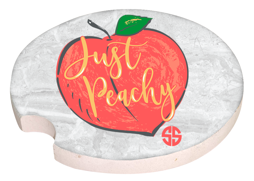 JUST PEACHY - SIMPLY LIFE CAR COASTER BY SIMPLY SOUTHERN COLLECTION