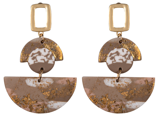 Marble Design Fashion Earrings by Simply Southern Collection