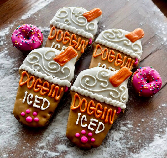 DOGGIN’ ICED coffee dog treats - YumYum4DOGS