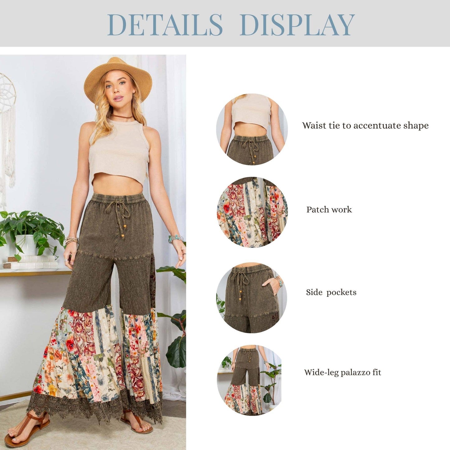 60's Bohemian Bell Bottom Pants