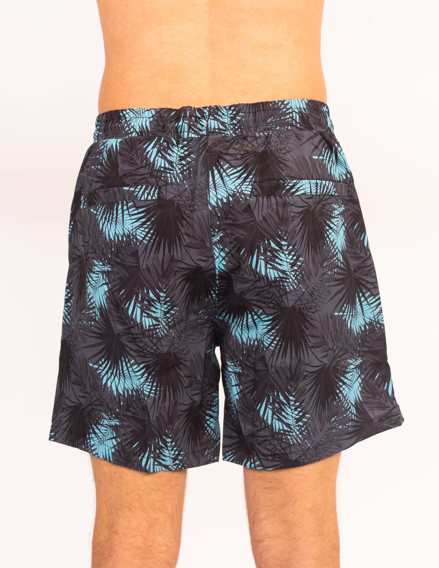 Midnight Palms - Waterproof Pocket Swim Shorts - Athletic Liner by Dry Pocket Apparel