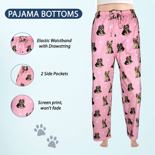 Yorkie Pajama Bottoms - Pet Lover Pajama Pants