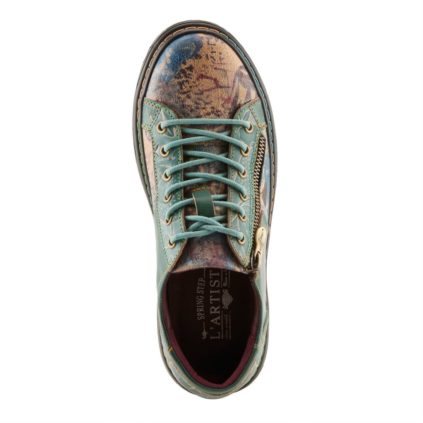 Danli-Bloom French inspired zippered sneaker by L`Artiste