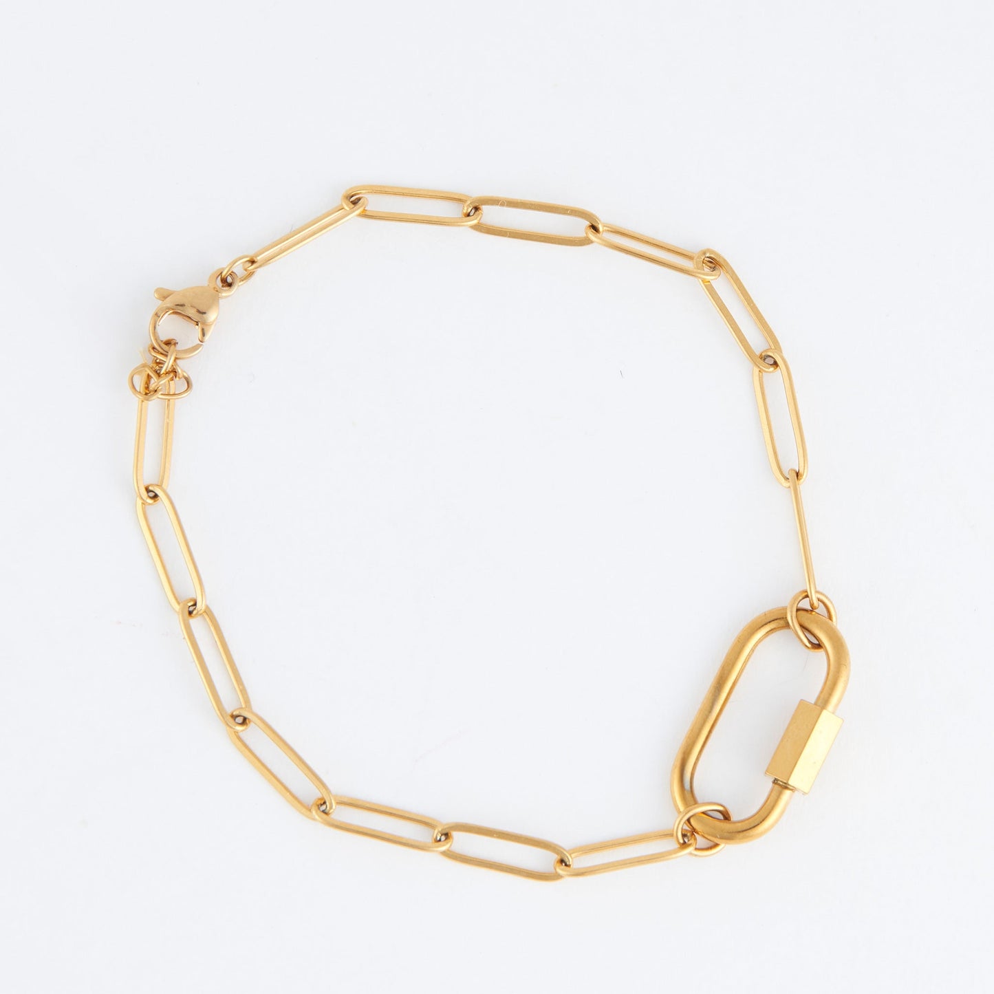 Narelle Waterproof Paperclip Chain Carabiner Bracelet