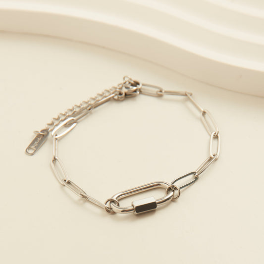 Narelle Waterproof Paperclip Chain Carabiner Bracelet