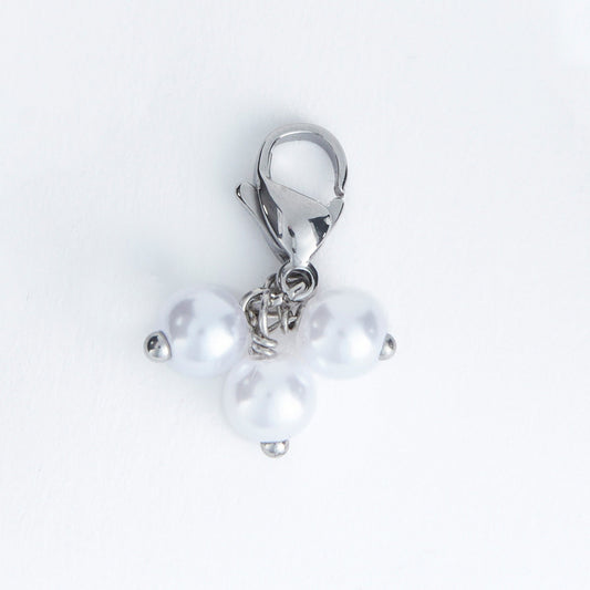 Narelle Waterproof Stainless Steel Cluster Pearl Charm