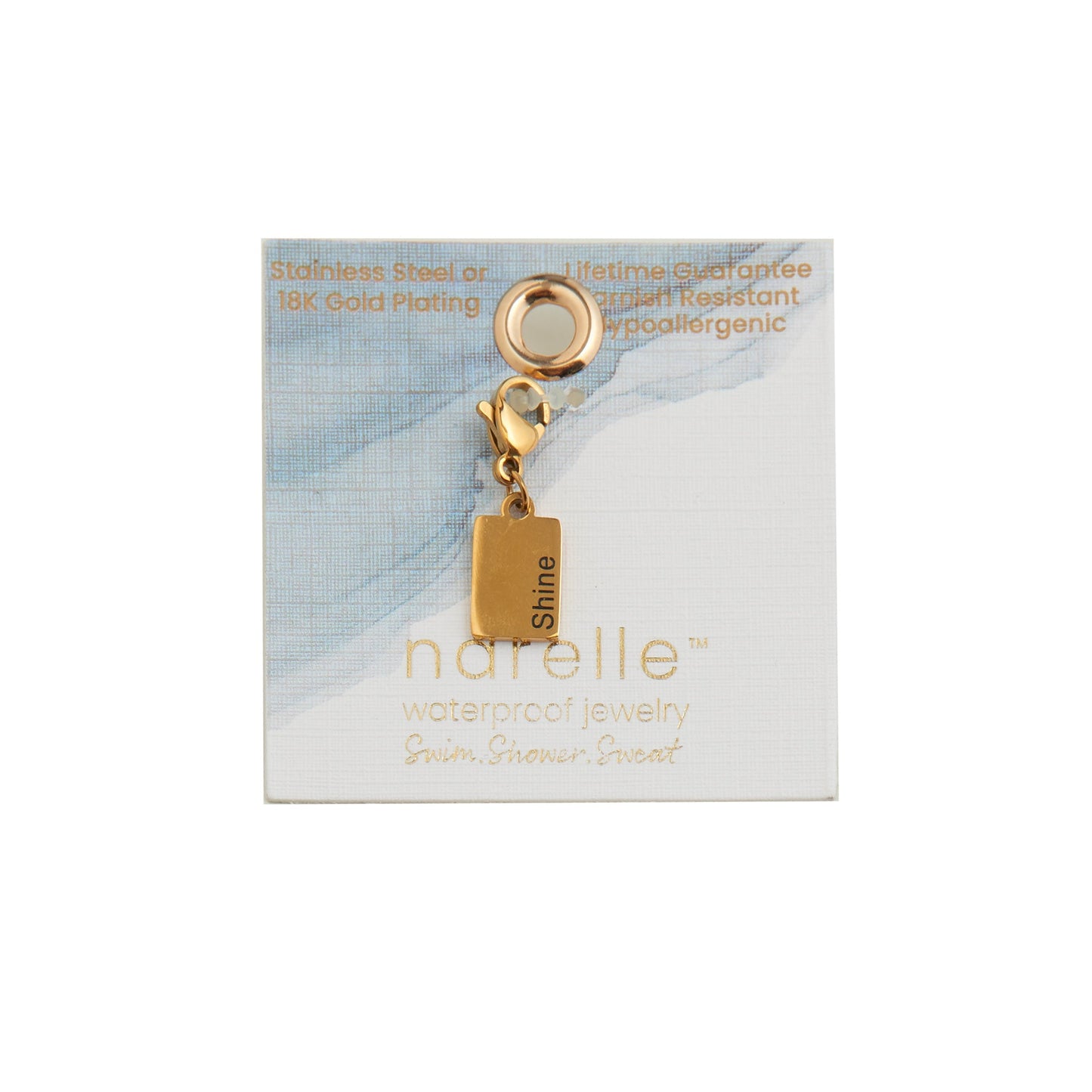 Narelle Waterproof 18K Gold Inspiration Tag Charm