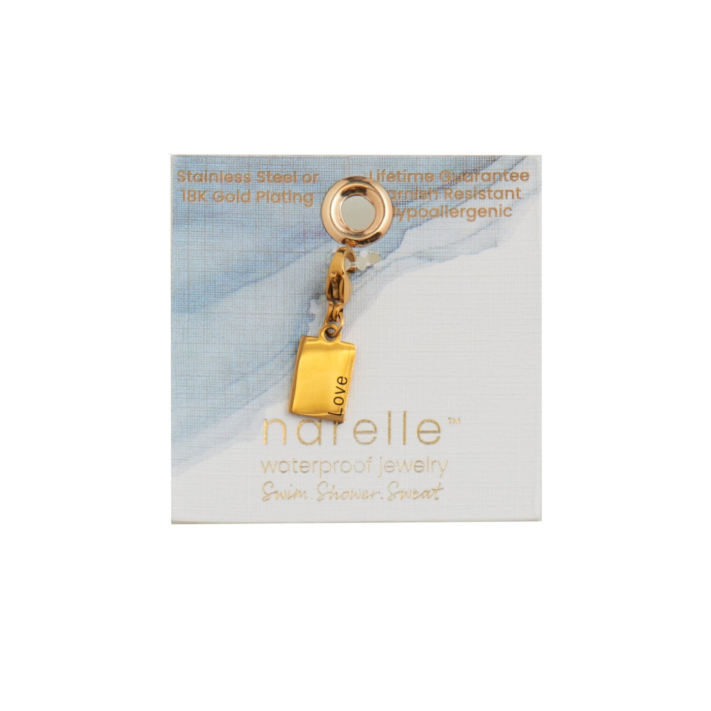 Narelle Waterproof 18K Gold Inspiration Tag Charm