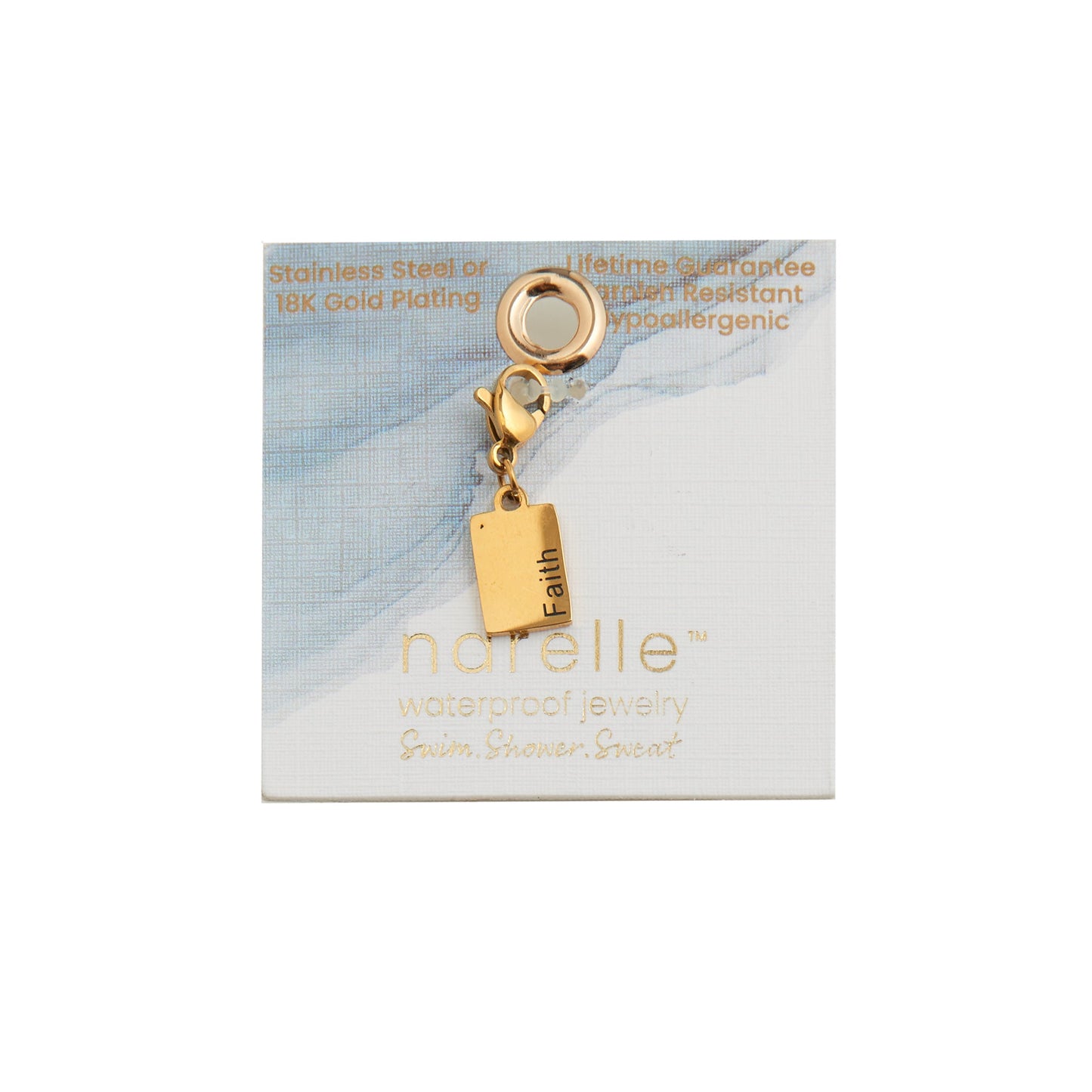 Narelle Waterproof 18K Gold Inspiration Tag Charm