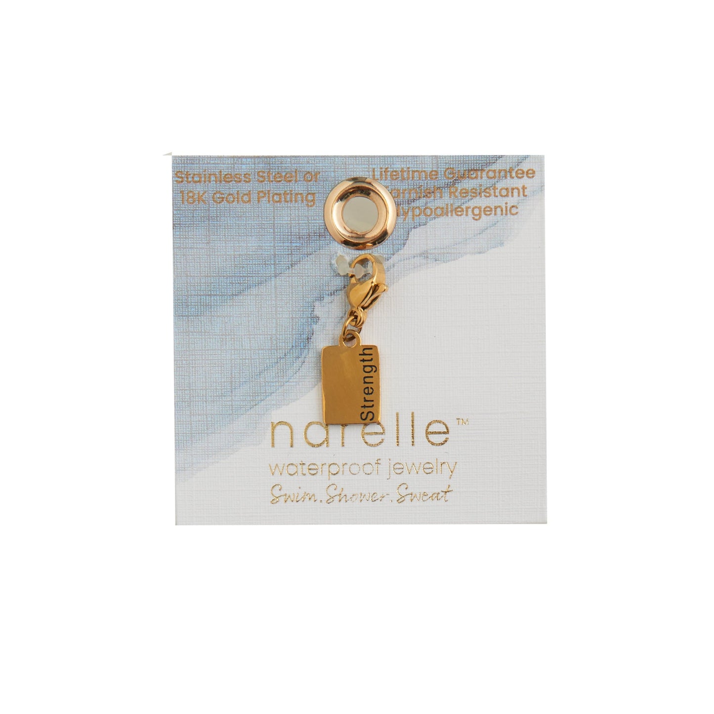 Narelle Waterproof 18K Gold Inspiration Tag Charm