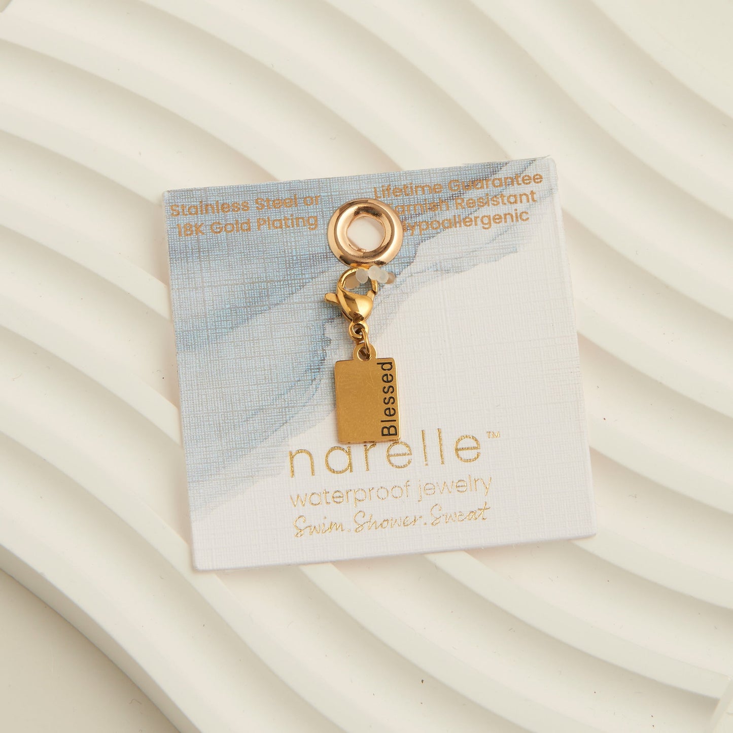 Narelle Waterproof 18K Gold Inspiration Tag Charm