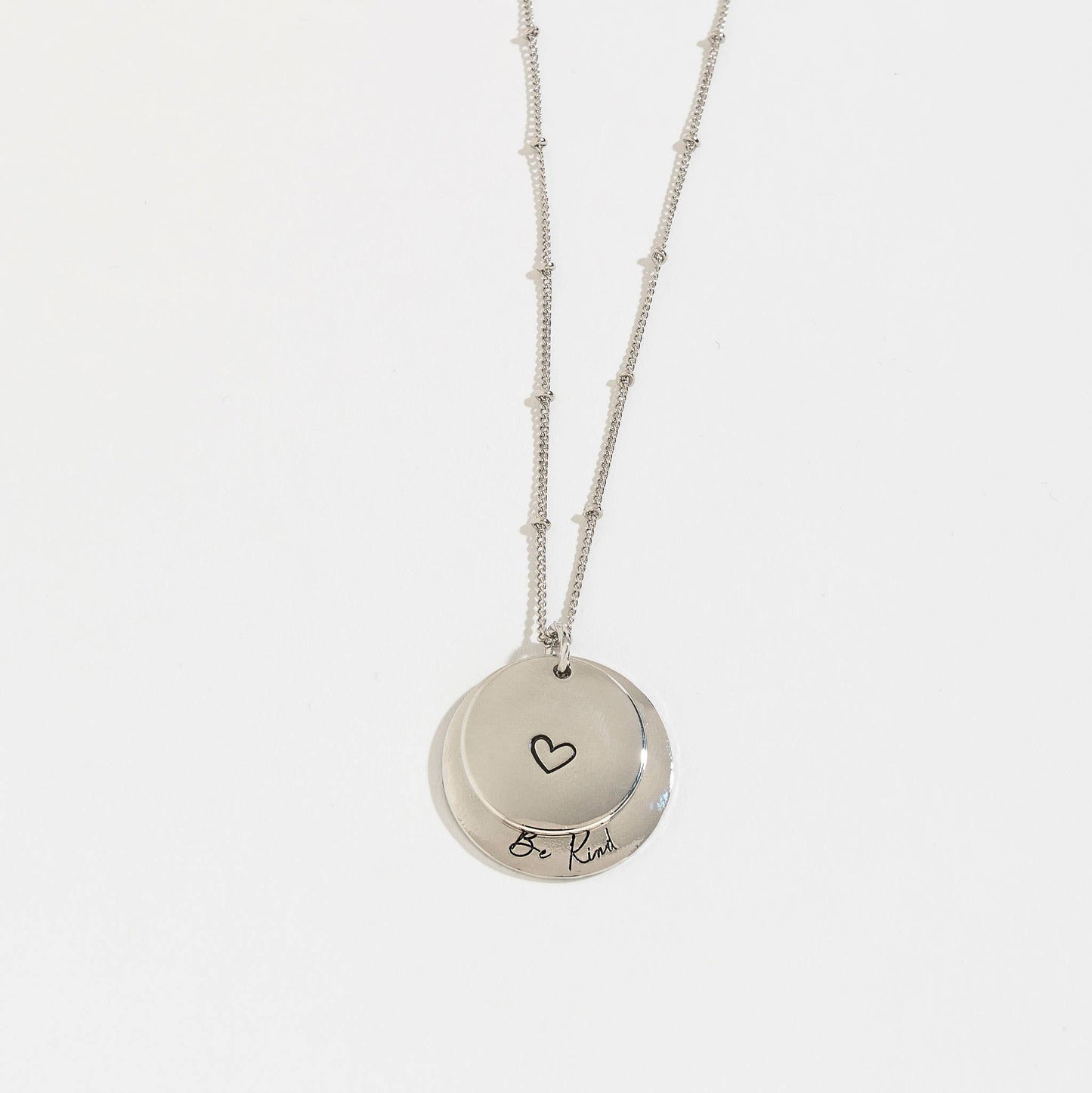 Be Kind Hidden Heart Pendant Necklace