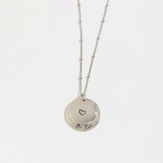 Be Kind Hidden Heart Pendant Necklace