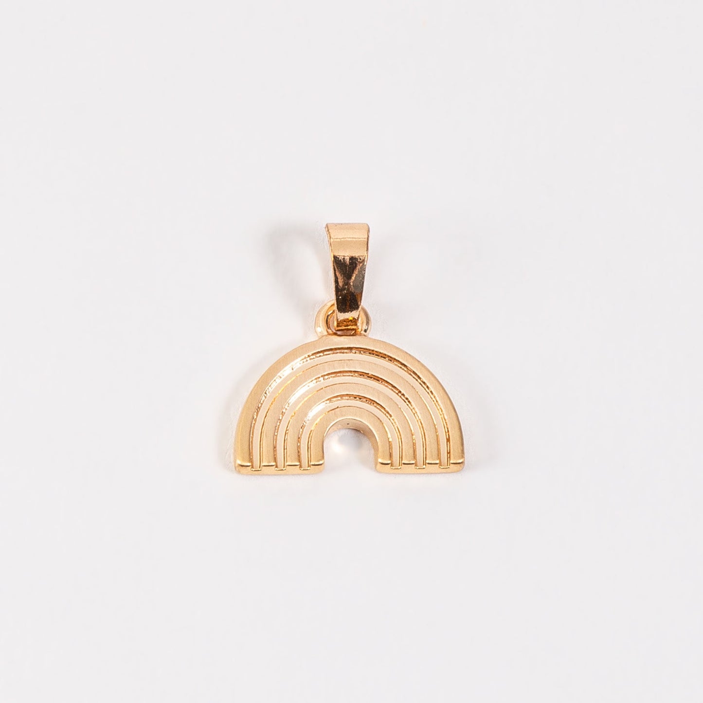 Layering Gold Rainbow Pendant Charm