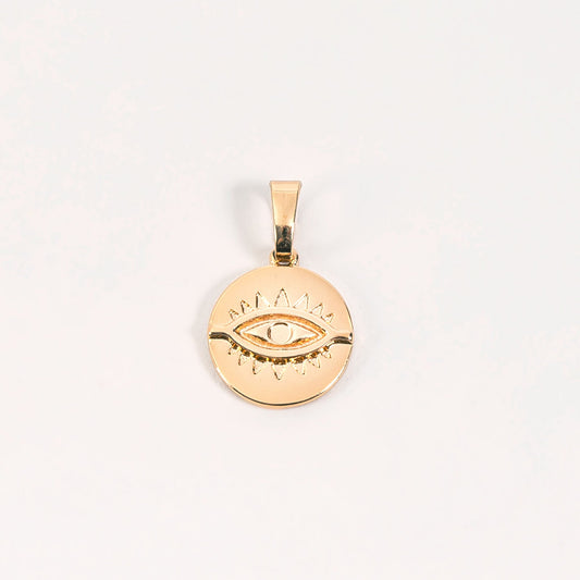 Layering Gold Evil Eye Pendant Charm