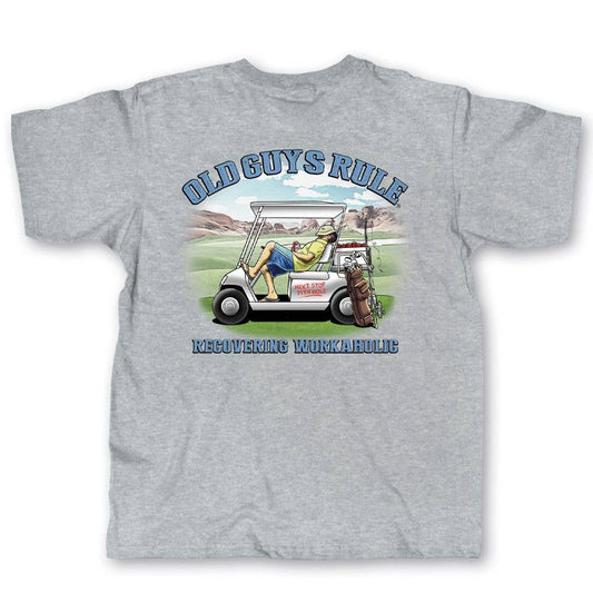 Recovering Workaholic Golfing Short Sleeve Old Guys Rule Tee