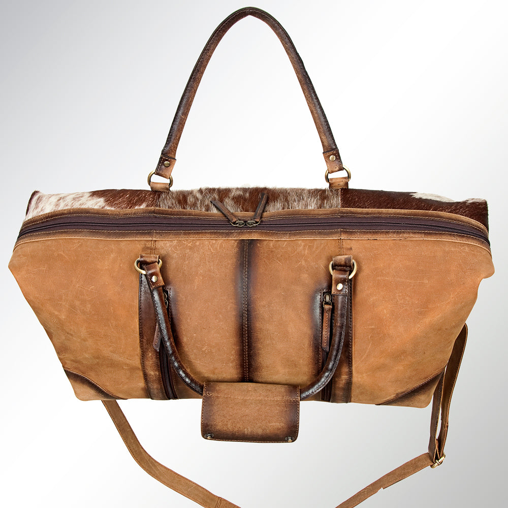 American Darling Duffel Hair On Genuine Leather Women Bag Western Handbag Purse| | Duffle Weekend