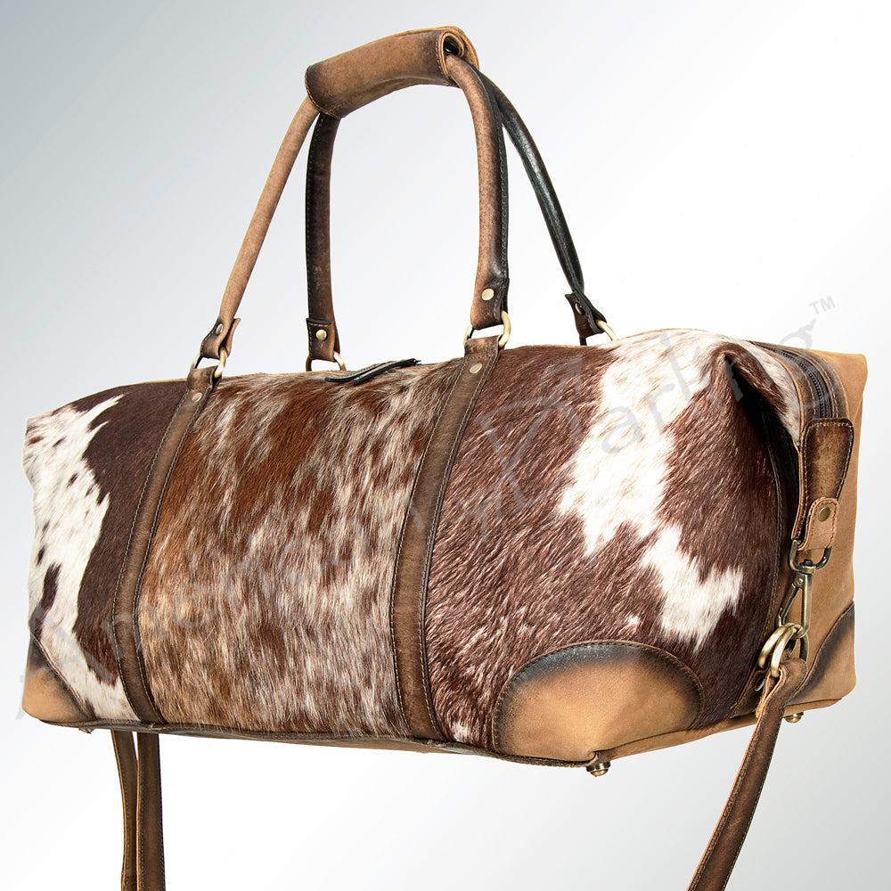 American Darling Duffel Hair On Genuine Leather Women Bag Western Handbag Purse| | Duffle Weekend