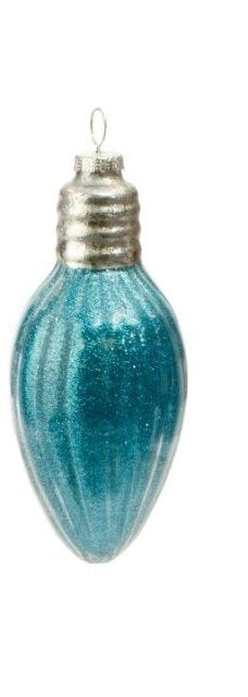 Aqua Retro Light Bulb Ornament 5 by RAZ