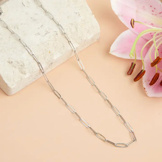 18" Paperclip Chain Necklace Narelle Waterproof Jewelry