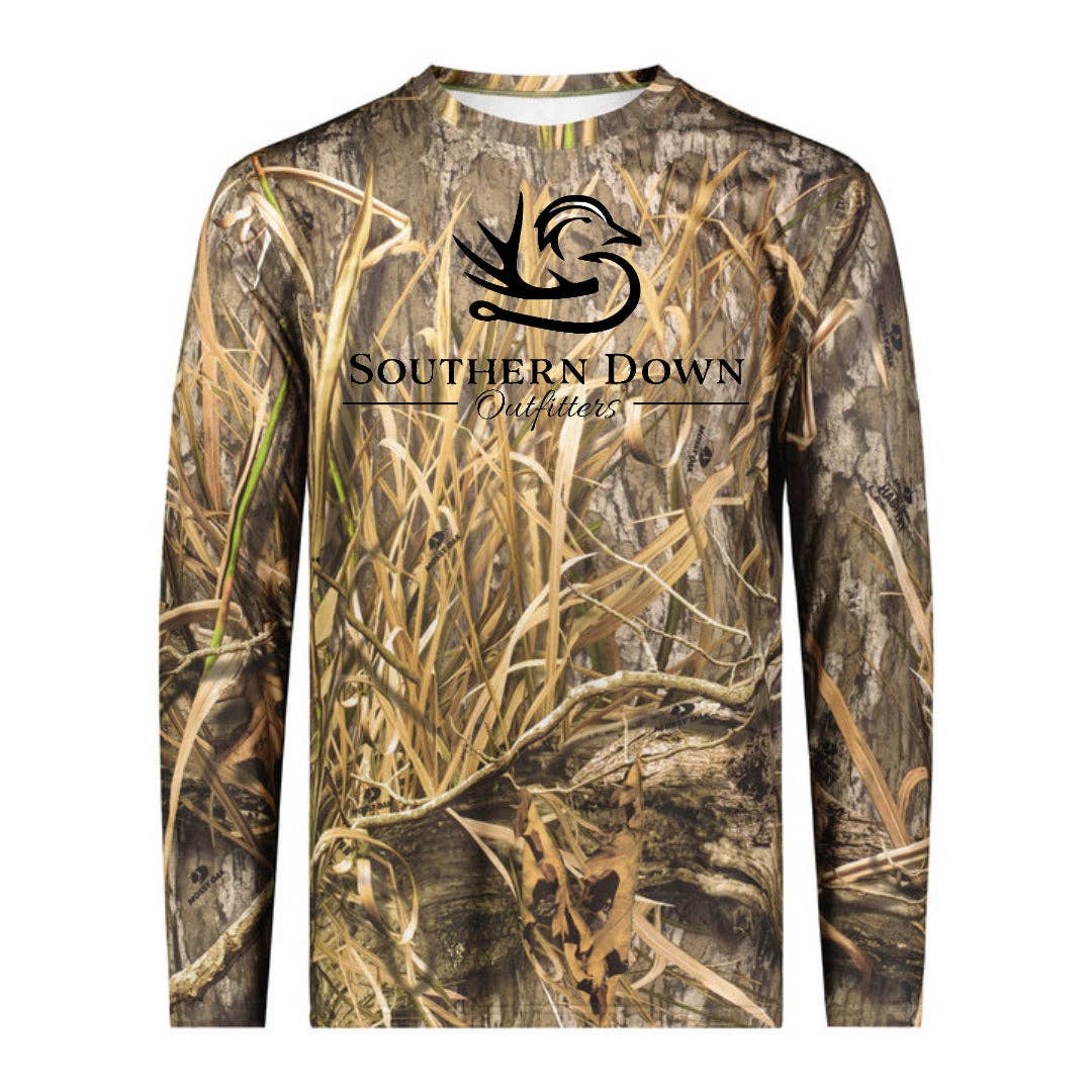 SDO Logo Habitat Camo UPF Southern Down Outfitters Long Sleeve Shirt