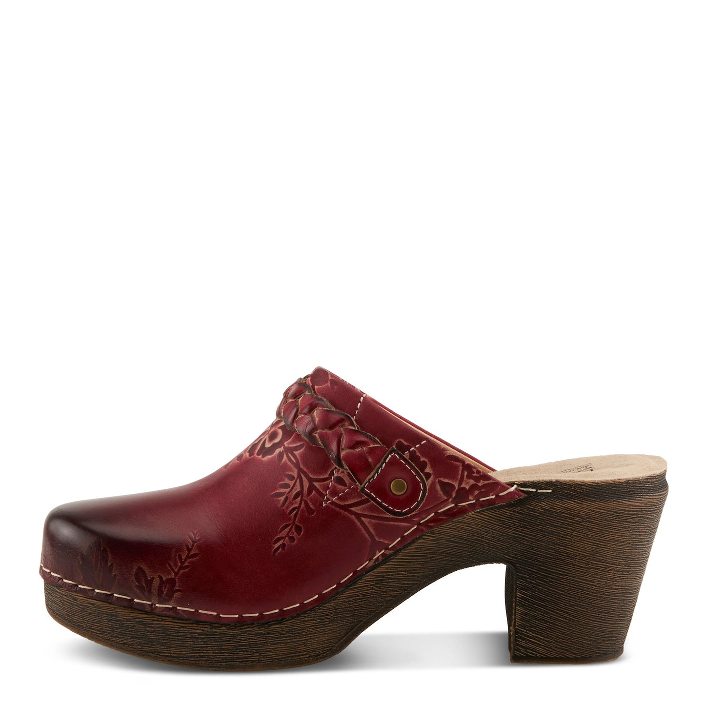 CALLIROE Boho Chic Vintage Charm Leather Clog Shoe by L`ARTISTE
