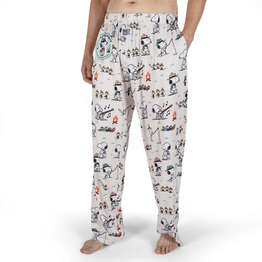 Snoopy Camping Badge Lounge Pants Brief Insanity Pajama Pant