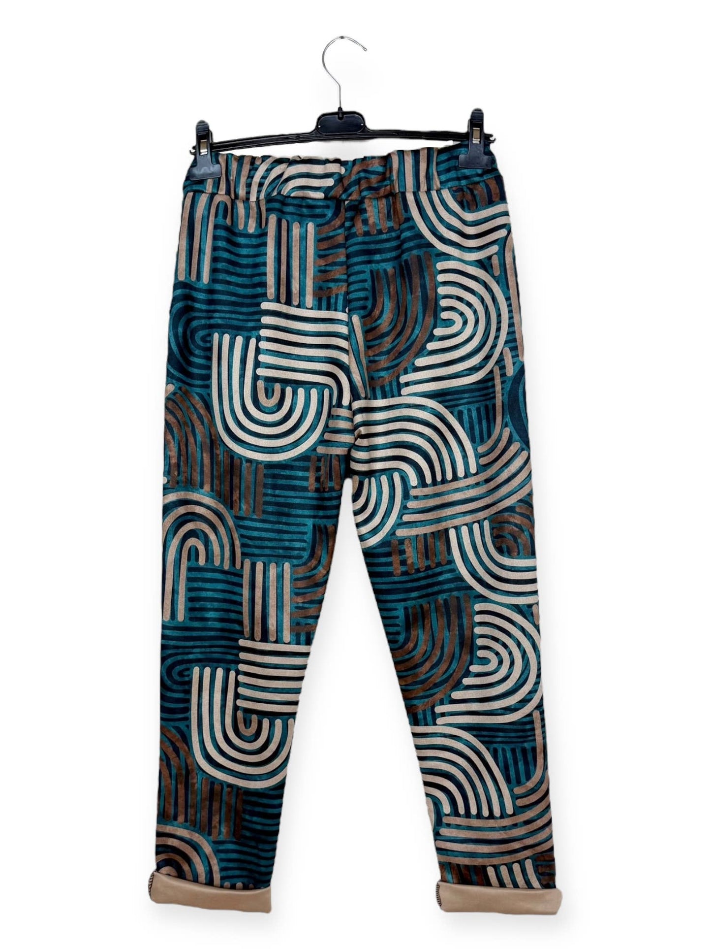 Tan Jungle Patterned Jogger Pants: Pattern 13 One Size Fits Most