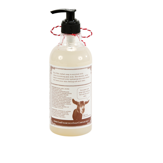 Almond Clean & Caprine Goat Milk Hand Soap -Scent San Francisco Soap / Man Bar Soap - ALMOND GOAT MILK LIQUID HAND SOAP 15.5oz