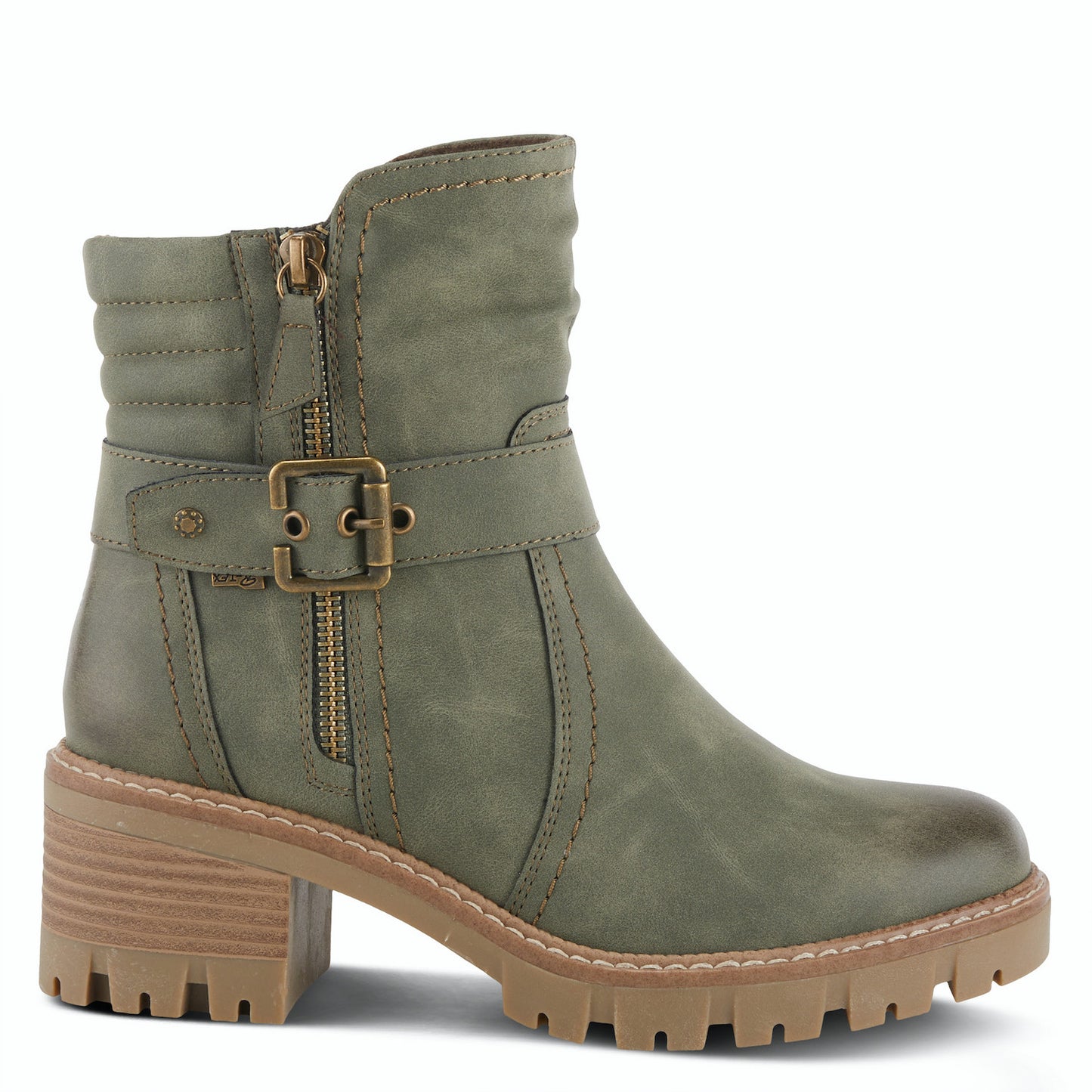 SMOKIES Lugged BOOT By Spring Step in Light Green & Light Grey